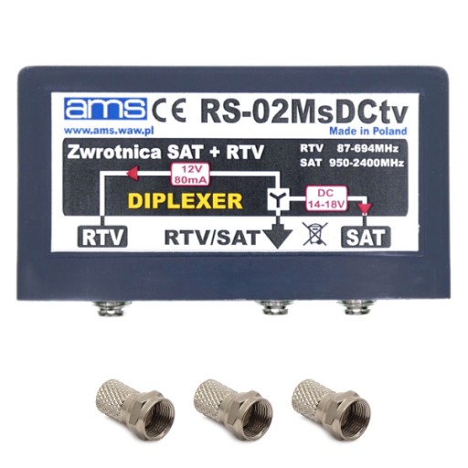 Rozgałęźnik SUMATOR TV / SAT RS-02Ms DCTV AMS