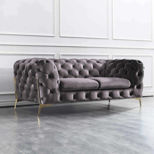 Sofa pikowana Luxury Gold 2 glamour chesterfield