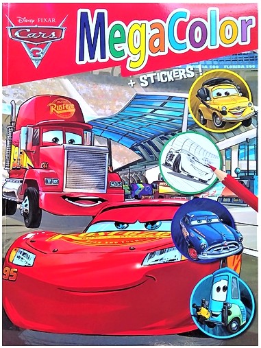 KOLOROWANKA XXL DISNEY CARS 3 AUTA + NAKLEJKI !!!!