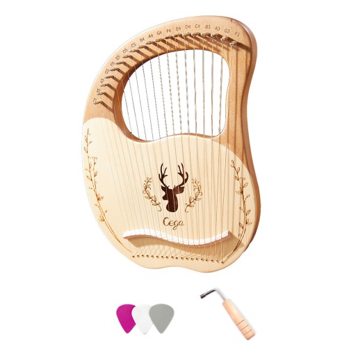 19-String Wooden Lyre Harp Resonance Box String