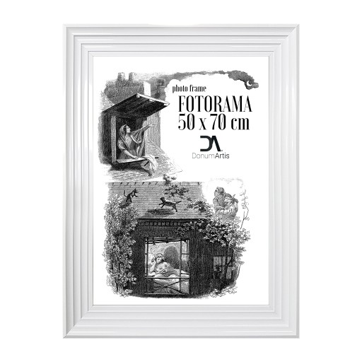 Fotorama Malaga połysk biały 50x70 rama do zdjęć