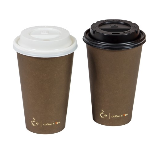 KUBKI PAPIEROWE DO KAWY 400ml 100 sztuk+WIECZKA