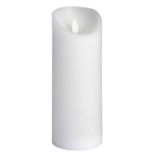 Świeca Ozdobna Woskowa LED Biała 13 cm