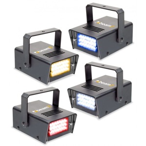 STROBOSKOP 4SZT LED 4 KOLORY BEAMZ ZESTAW