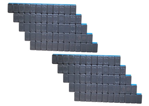 Ciężarki klejone do felg grafitowe 12x5g 10 pasków