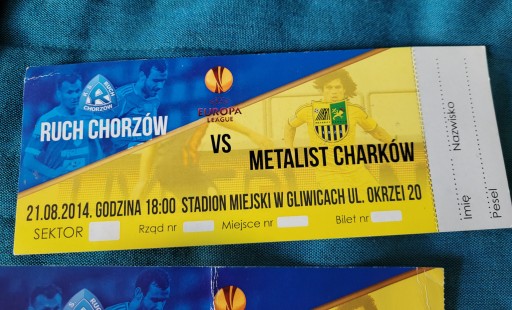 bilet Ruch Chorzów - Metalist CHarków