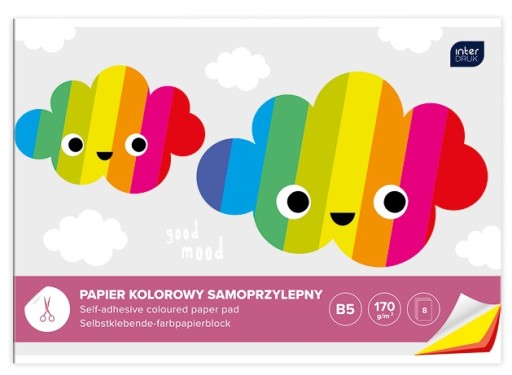 PAPIER KOLOROWY SAMOPRZYLEPNY ZESZYT PAPIERÓW B5