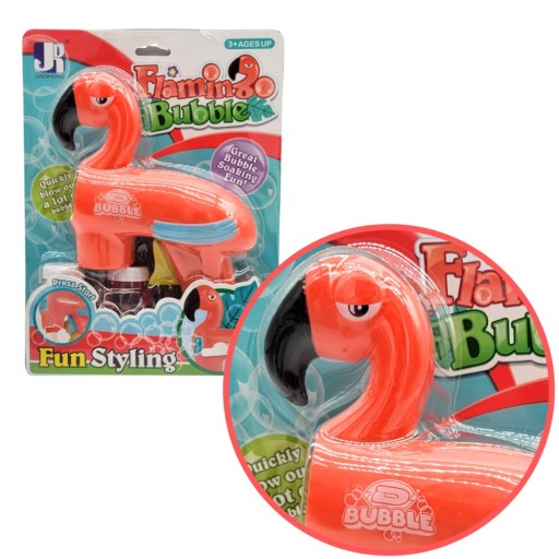 BAŃKI PISTOLET FLAMING RÓŻOWY + DWA PŁYNY