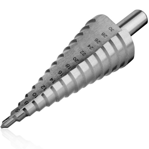 WIERTŁO STOPNIOWE STOŻKOWE CHOINKOWE HSS 4-12 MM x 9 STOPNI DO METALU STAKO