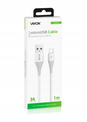 Kabel USB - microUSB typ B Vayox 1 m