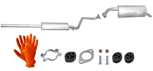 HYUNDAI GETZ 1.6 77kW (2002/09-2005/09) TŁUMIK ŚRODKOWY KOŃCOWY