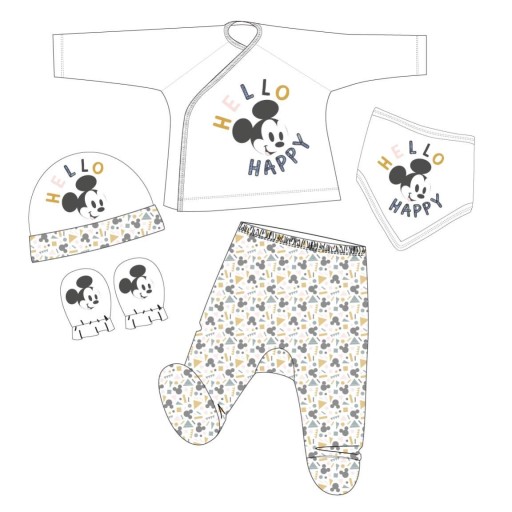 Komplet niemowlęcy 5 elementów Myszka Mickey