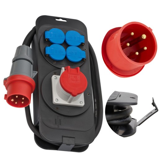Przedłużacz stacja zasilająca CEE1 IP44 wtyczka 400V/16A