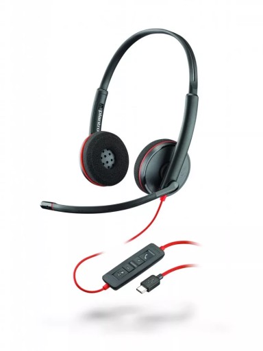 Słuchawki przewodowe HP Poly Blackwire 3220 Stereo USB-C + Adapter USB-C/A