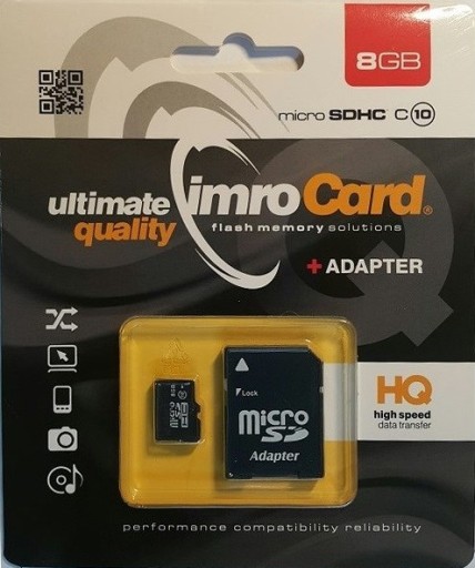 Karta pamięci IMRO 8GB micro SD Class 4