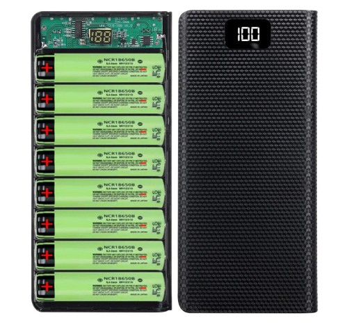 Obudowa PowerBank 8 ogniw 18650 2xUSB USB C Micro