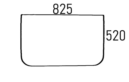 szyba przednia dolna Liebherr seria C, 7030040