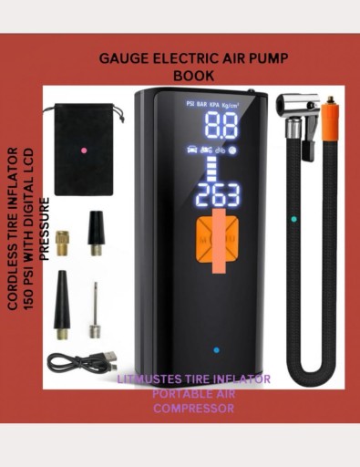 Litmustes Tire Inflator Portable Air Compressor, Cordless Tire Inflator 150