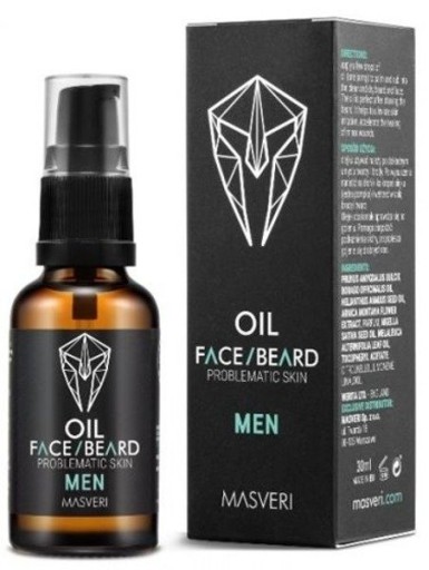 Masveri Naturalny Olejek do brody wolny z WITAMINĄ E bez spłukiwania 30 ml