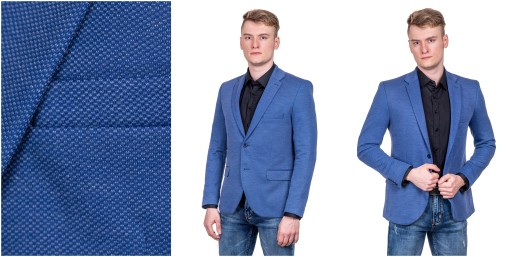 Modna marynarka męska jasny granat 02 r.66 3XL/4xl