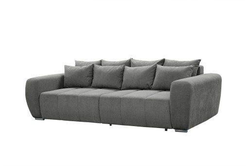 Kanapa do salonu, duża sofa, rozkładana, pojemnik na pościel, poduszki