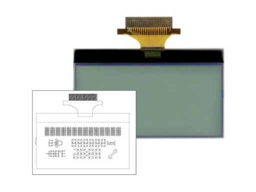 WYŚWIETLACZ LCD FIAT GRANDE PUNTO FIORINO DOBLO