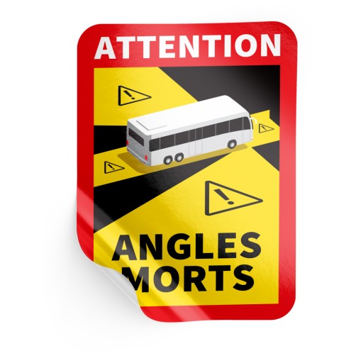 Naklejka ANGLES MORTS francja AUTOBUS martwe 1szt