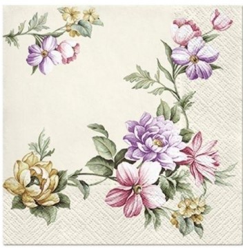 SERWETKI papierowe KWIATY decoupage 20szt