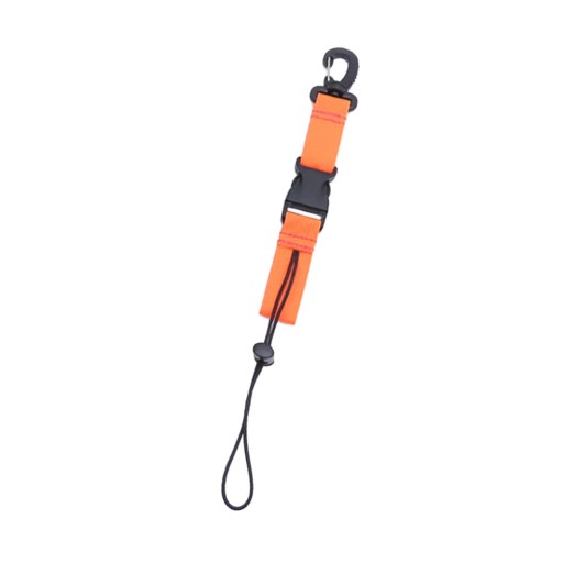 Scuba Diving Lanyard Clip Dive Camera Coil Orange