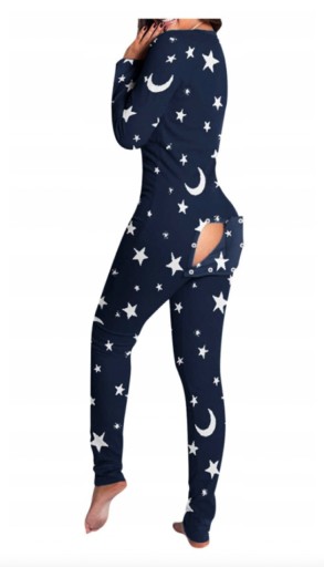 KOMBINEZON DAMSKI SEXY Z KLAPKĄ GUZIKI GRANAT XL