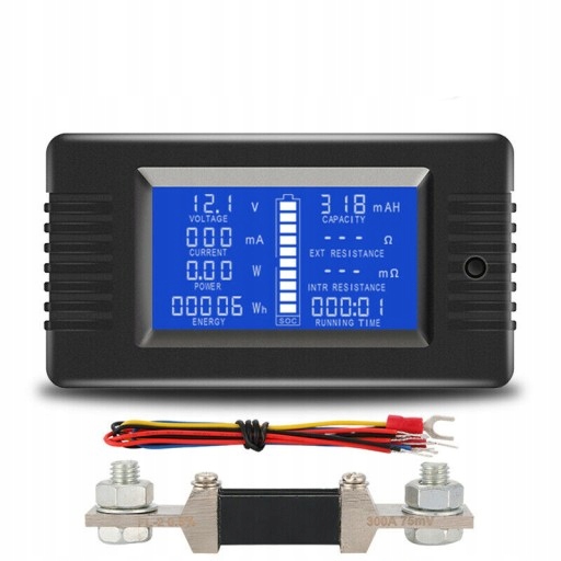 Miernik parametrów Elektrycznych 100A DC Watomierz