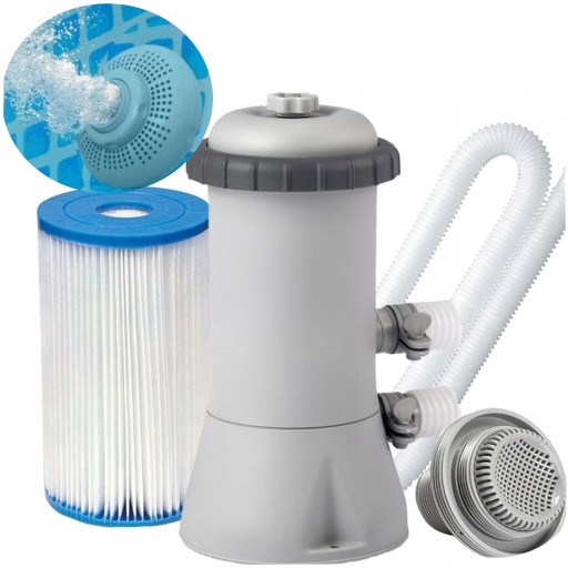 Pompa do Basenu FILTRUJĄCA NAPOWIETRZAJĄCA INTEX 28604 + Rury ZESTAW FILTR