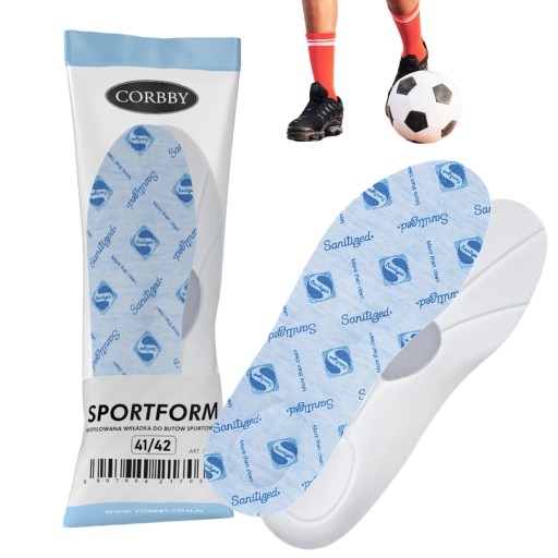Profilowana wkładka do butów sportowych antybakteryjna SPORTFORM roz. 41-42