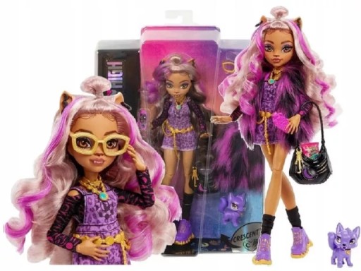 LALKA MONSTER HIGH CLAWDEEN WOLF + AKCESORIA HHK52