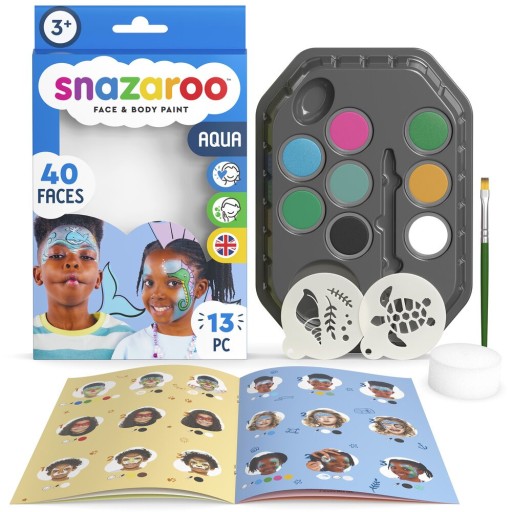 Zestaw do malowania twarzy - Snazaroo - Aqua