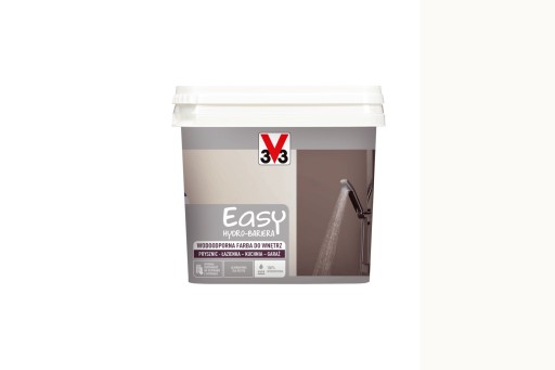 WODOODPORNA FARBA V33 DO WNĘTRZ EASY HYDRO-BARIERA BIAŁY 0,75L