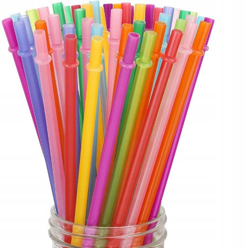 50 SZT WIELOKROTNEGO UŻYTKU PLASTIKOWE SŁOMKI