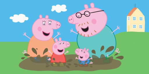 Ręcznik bawełniany 70X140 Świnka Peppa poziomy
