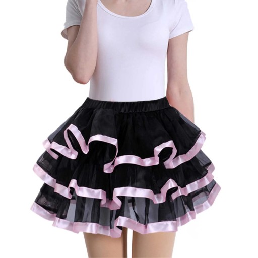 Gradient Color Tulle Skirts Women Fashion Bow Patc