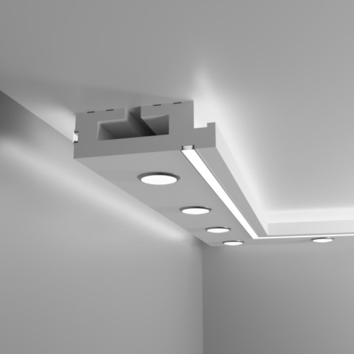Sufit halogenowy z profilem LED MPGLED12-2 60x160