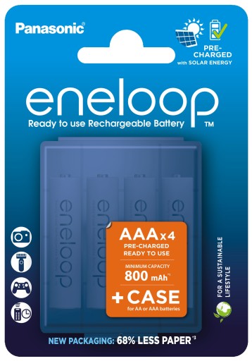 4X AKUMULATORKI PANASONIC ENELOOP R03 AAA 4BL +BOX