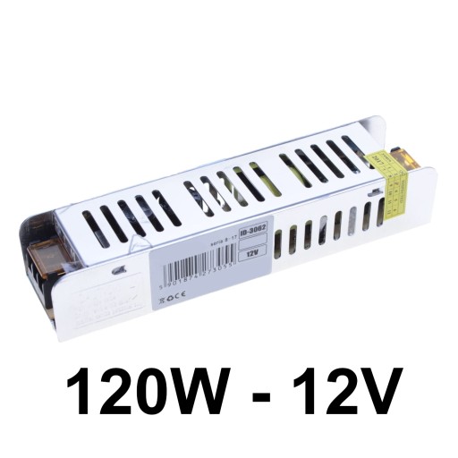 Zasilacz do taśm LED SLIM modułowy 120W 12V IP20