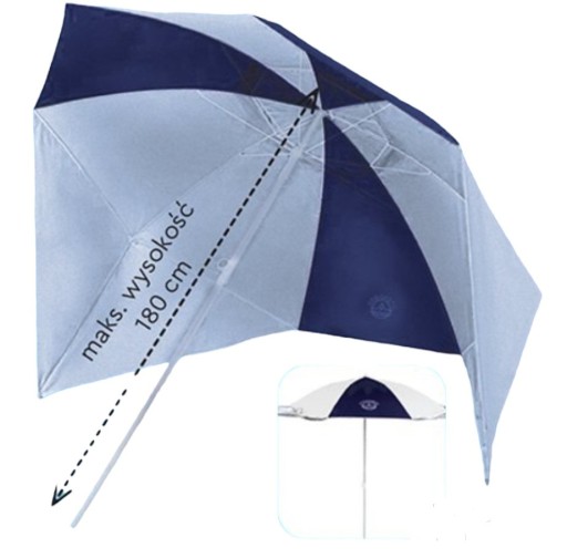 Parasol Plażowy Utendors Namiot Parawan Ogrodowy 2w1