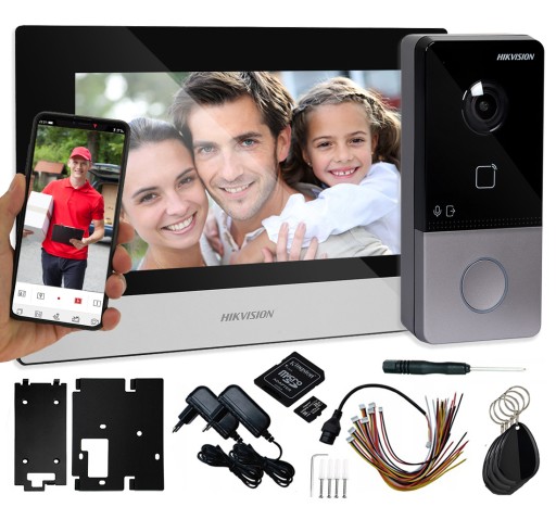 WIDEODOMOFON CYFROWY IP WIFI HIKVISION RFID APKA