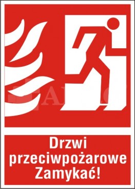 Naklejka Drzwi przeciwpoż fluo prawe 150x205 mm