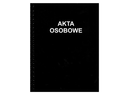 Teczka akta osobowe T03 etykieta opisowa CZARNE