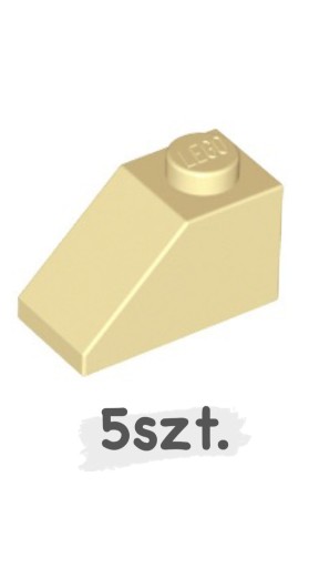 LEGO 5szt Klocek skos 2x1 Tan piaskowy 3040 Nowy