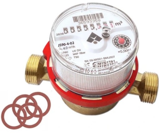 NOWY WODOMIERZ APATOR JS 1,6-02, DN 15 woda ciepła