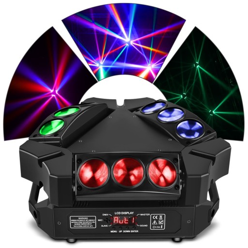 OŚWIETLENIE SCENICZNE LED 9 HEADS SPIDER BEAM
