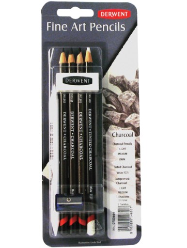 DERWENT CHARCOAL MIX - węgiel w ołówku 9 el.